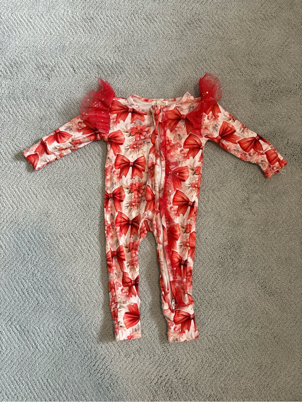Baby Ruffle Bow Onesie